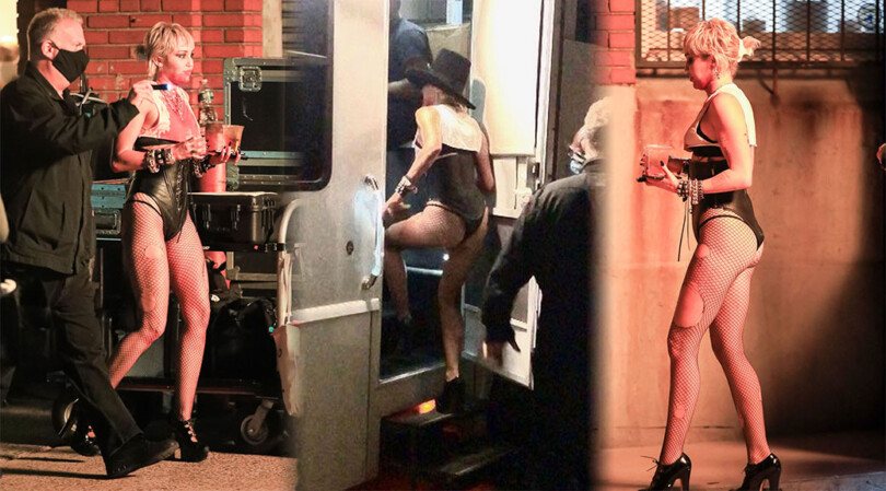 Miley Cyrus – Sexy Ass and Legs on a Music Video Set in New York