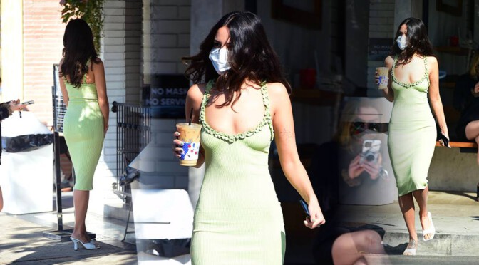 Eiza Gonzalez – Beautiful Body in Sexy Cleavagy Dress Out in West Hollywood
