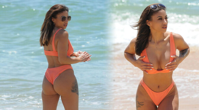 Kayleigh Morris – Fantastic Body in Sexy BIkini on the beach in Cyprus