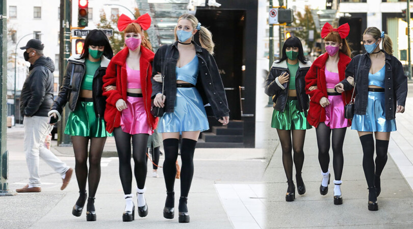 Lili Reinhart, Camila Mendes & Madelaine Petsch – Sexy as Powerpuff Girls Out in Vancouver