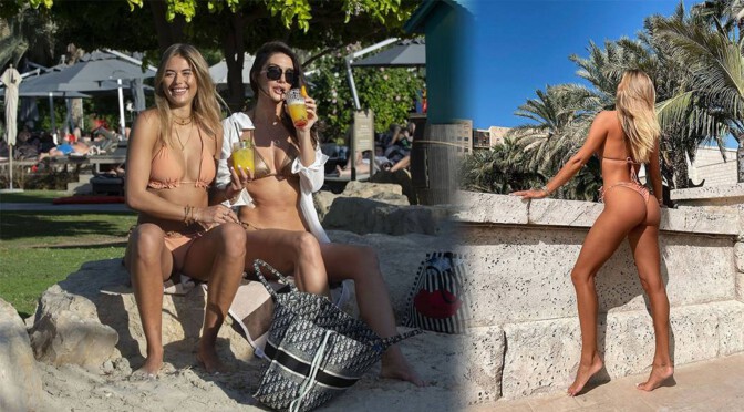 Arabella Chi – Sexy Ass in a Bikini at the Beach in Dubai