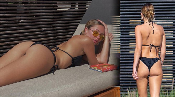 Delilah Belle Hamlin – Fantastic Ass in a Sexy Thong Bikini at a Pool in Cabo San Lucas