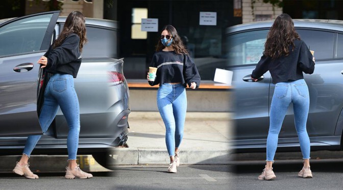 Eiza Gonzalez – Sexy Ass in Tight Jeans at Alfred’s in West Hollywood