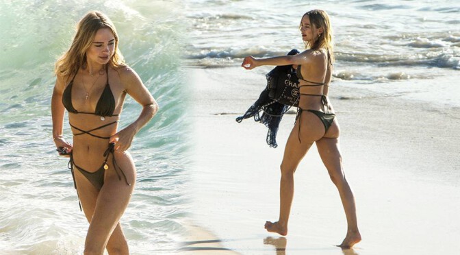 Kimberley Garner – Beautiful Ass in BIkini on the Beach in Barbados