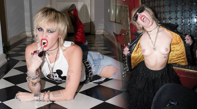 Miley Cyrus – Sexy Boobs in Topless Photoshoot for Rolling Stone Magazine (January 2021) (NSFW)