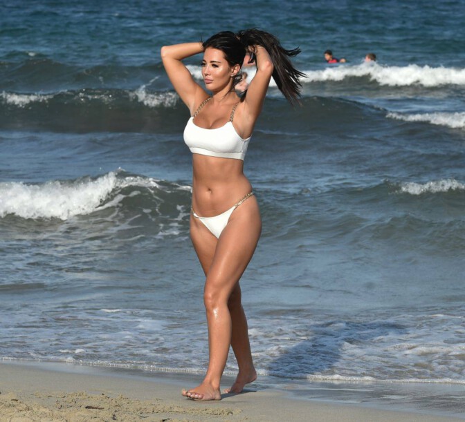 Yazmin Oukhellou In White Bikini