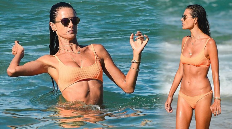 Alessandra Ambrosio – Sexy Body in a Small Bikini at the Beach in Florianopolis