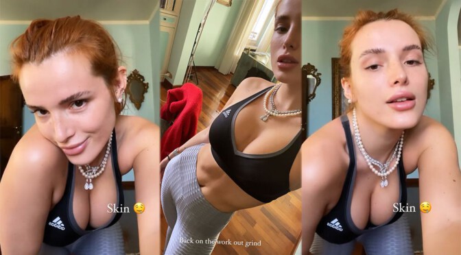 Bella Thorne – Perfect Big Boobs in a Sports Bra (Video)