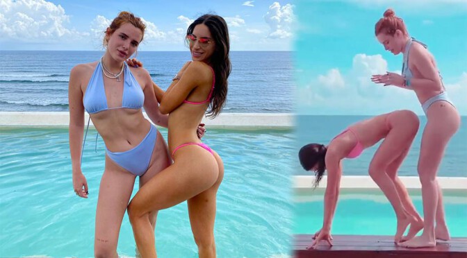 Bella Thorne & Jen Selter – Beautiful Asses in a Sexy Bikini Workout Video
