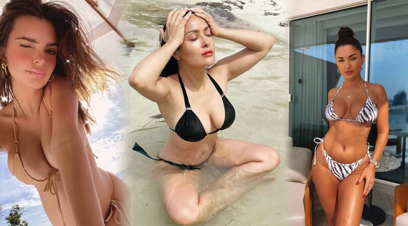 Salma Hayek’s BIg Boobs in Bikini and Other Celebrities in a Weekly Instagram/Twitter Roundup