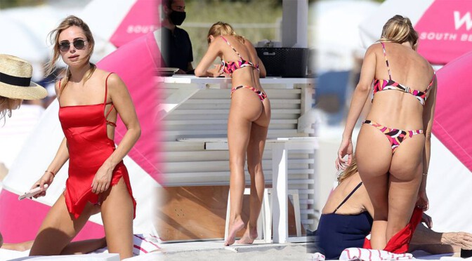 Kimberley Garner – Perfect Ass in a Thong Bikini in Miami