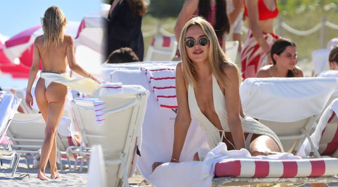 Kimberley Garner Perfect Ass In Thong Bikini