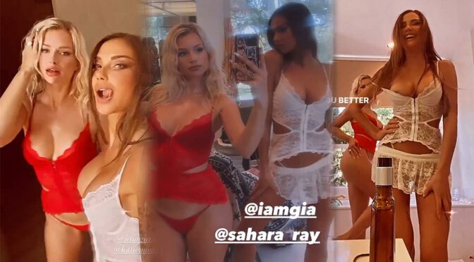 Lottie Moss And Sahara Ray In Racy Lingeire