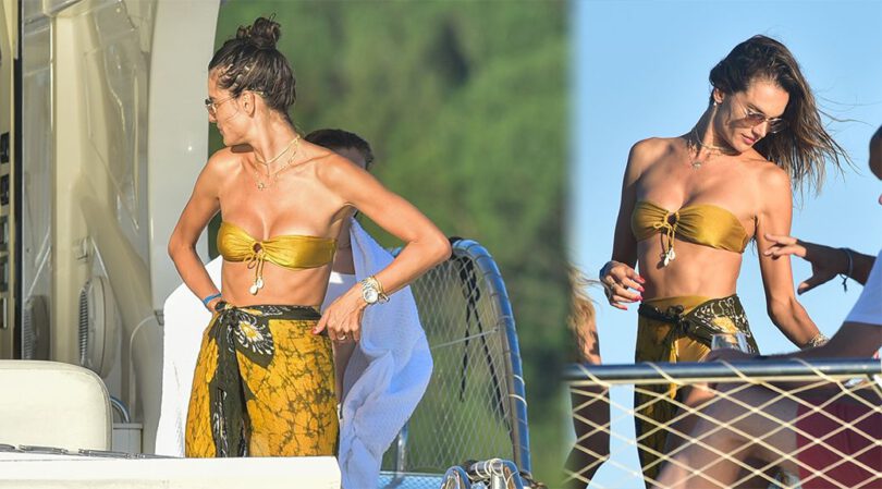 Alessandra Ambrosio – Beautiful Boobs on a Yacht in Florianopolis