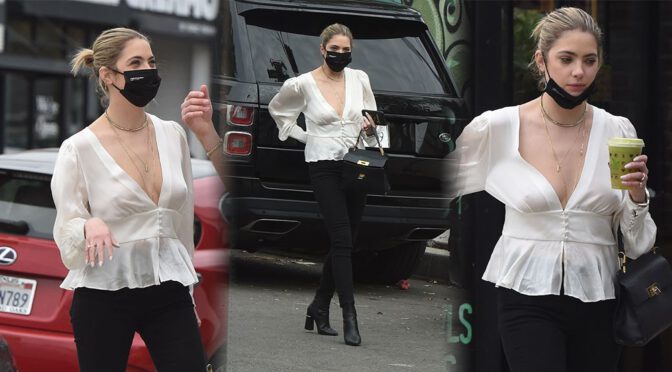 Ashley Benson – Beautiful Braless Boobs and Pokies Out in Silver Lake