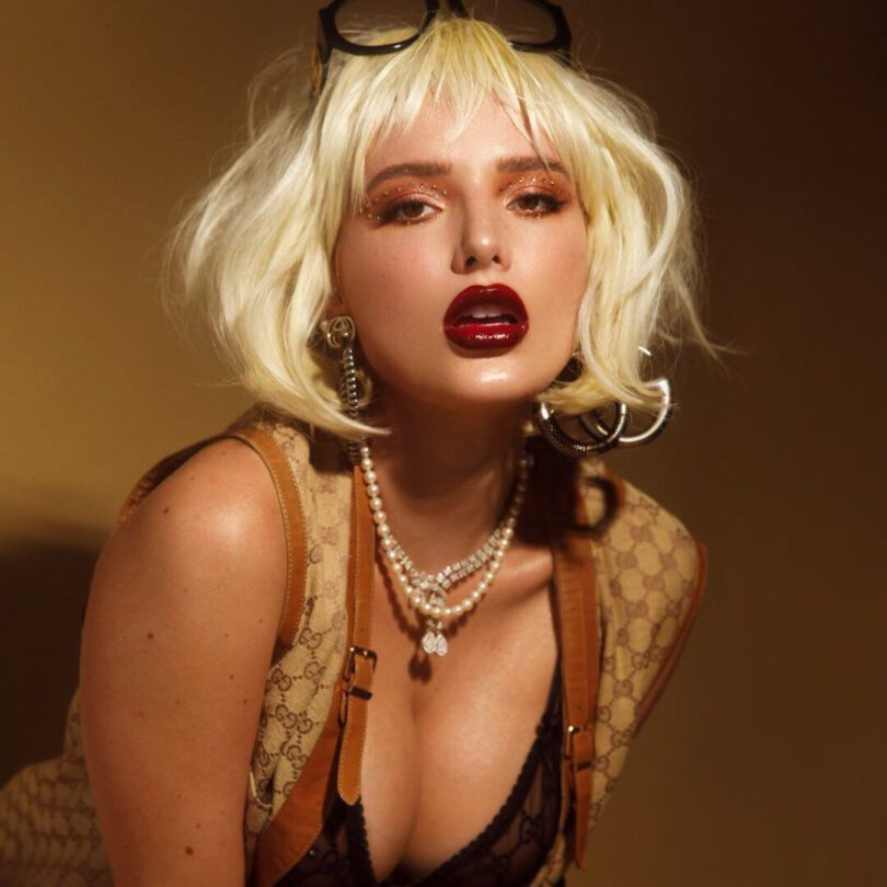 Bella Thorne Sexy Sheer Bra And Pierced Nipples