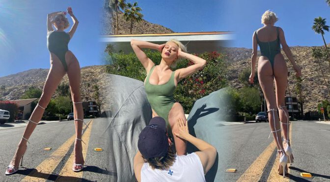 Caroline Vreeland – Sexy Legs and Boobs in Skipmy Thong Swimsuit