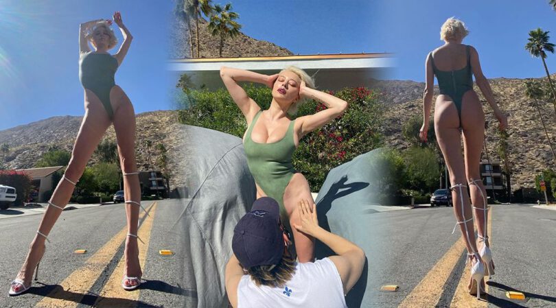 Caroline Vreeland – Sexy Legs and Boobs in Skipmy Thong Swimsuit