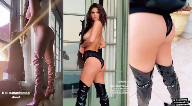 Chanel West Coast – Fanastic Boobs in a Topless Photoshoot for Maxim Magazine (NSFW) (Video)