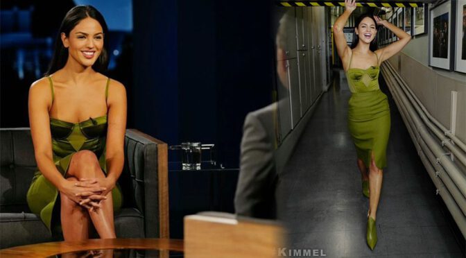 Eiza Gonzalez – Beautiful in Sexy Dress on the Jimmy Kimmel Live in Los Angeles
