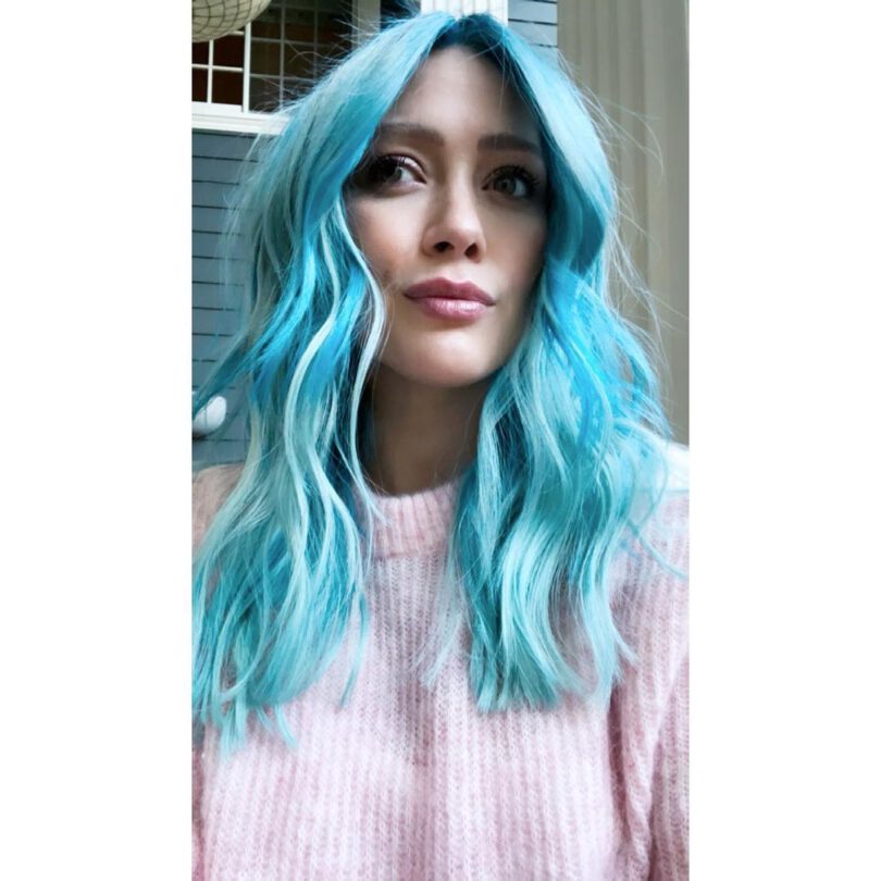 Hilary Duff Blue Hair