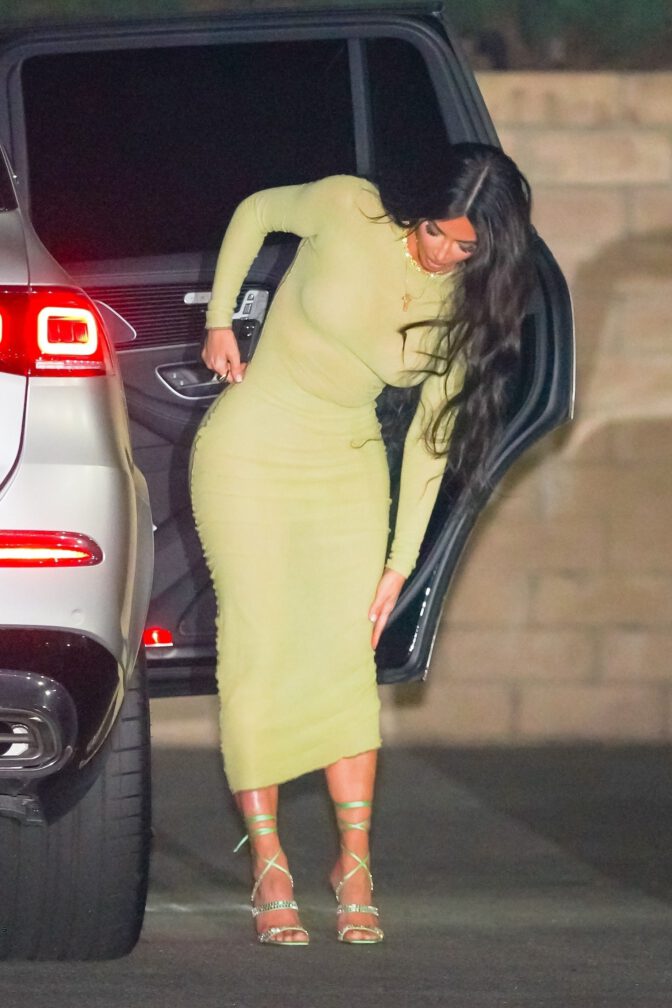 Kim Kardashian Sexy In Tight Dress