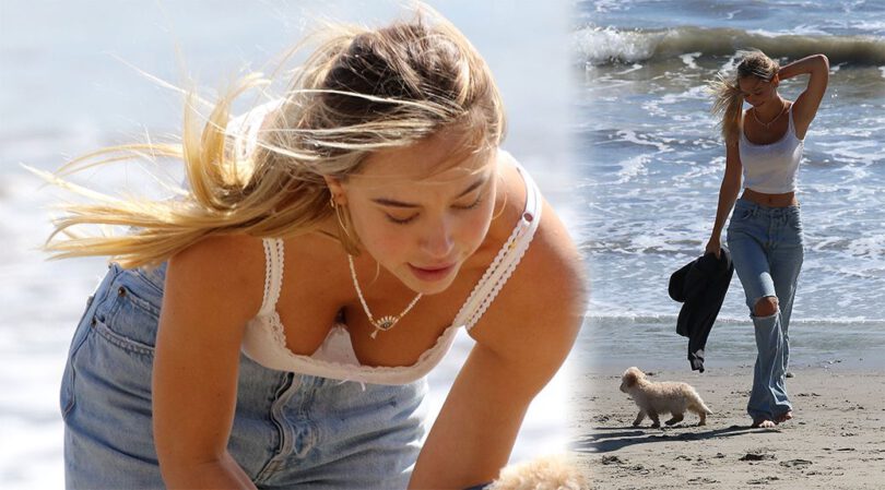 Alexis Ren – Beautiful Boobs in a Sexy Beach Candids in Malibu