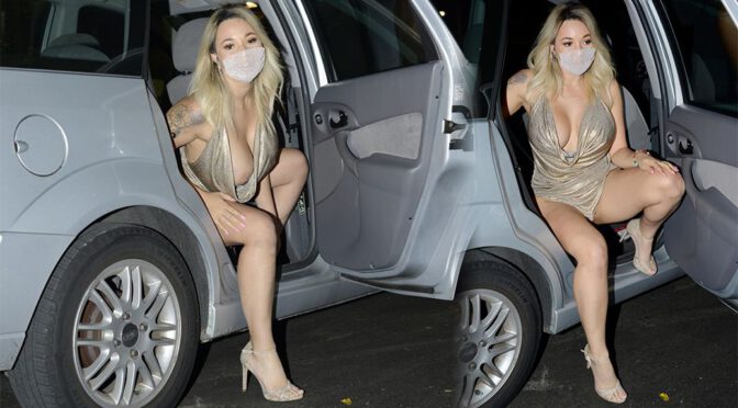 Bella Bunnie Amor – Braless Boob Slip in a Racy Dress Out in Miami (NSFW)