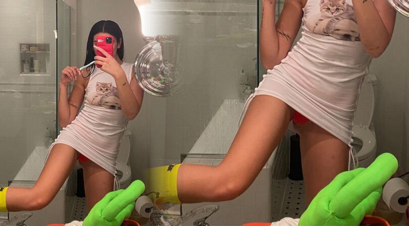 Dua Lipa Panty Flash and Other Celebrities in a Weekly Instagram/Twitter Roundup