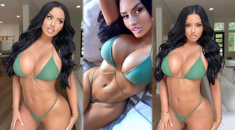 Abigail Ratchford – Fantastic Boobs in a Tiny Green Bikini (Video)
