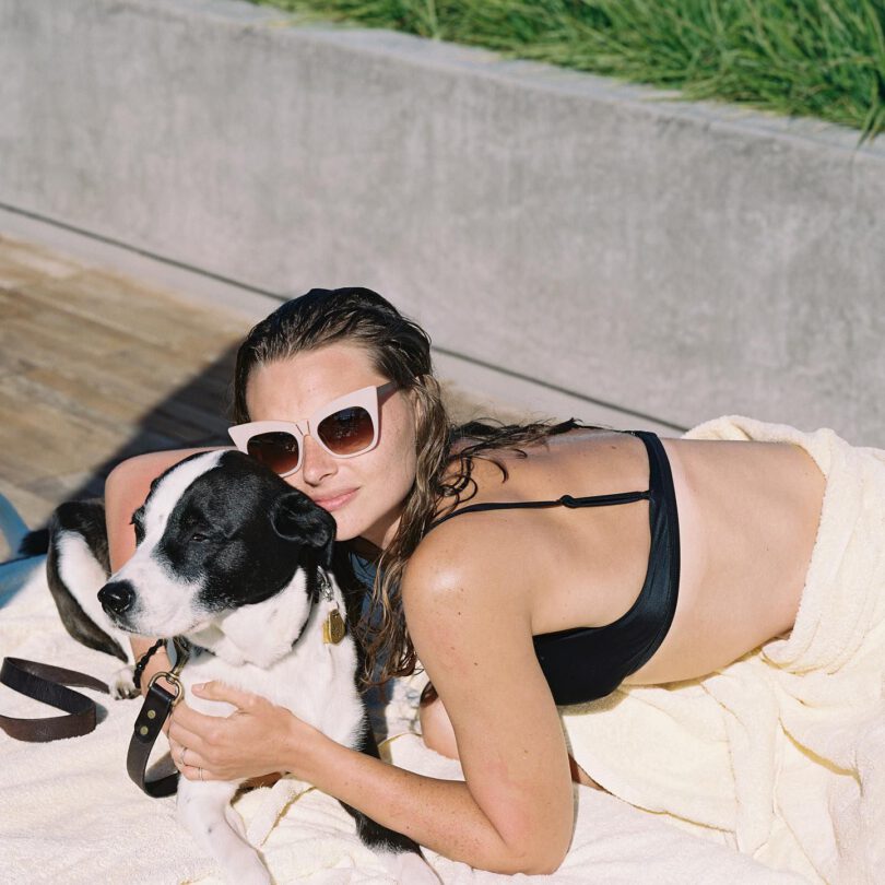Aly Michalka Sexy Pic With Dog