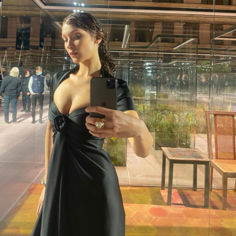 Bella Hadid Sexy Cleavage
