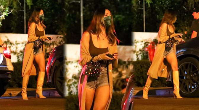 Eiza Gonzalez – Beautiful Legs in Shorts and Boots Out in West Hollywood