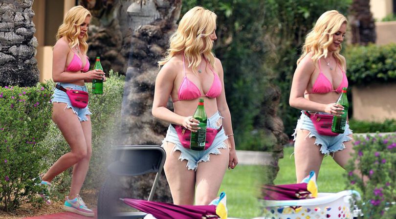 Heidi Montag – Beautiful Boobs and Legs in Bikini at “The Hills: New Beginnings” Set in La Quinta
