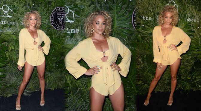 Jasmine Sanders – Stunnin Body at Inter Miami CF Season Opening Party at the Goodtime Hotel in Miami