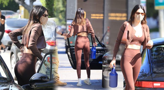 Kendall Jenner – Stunning Fit Body in a Sexy Leggings and Sports Bra