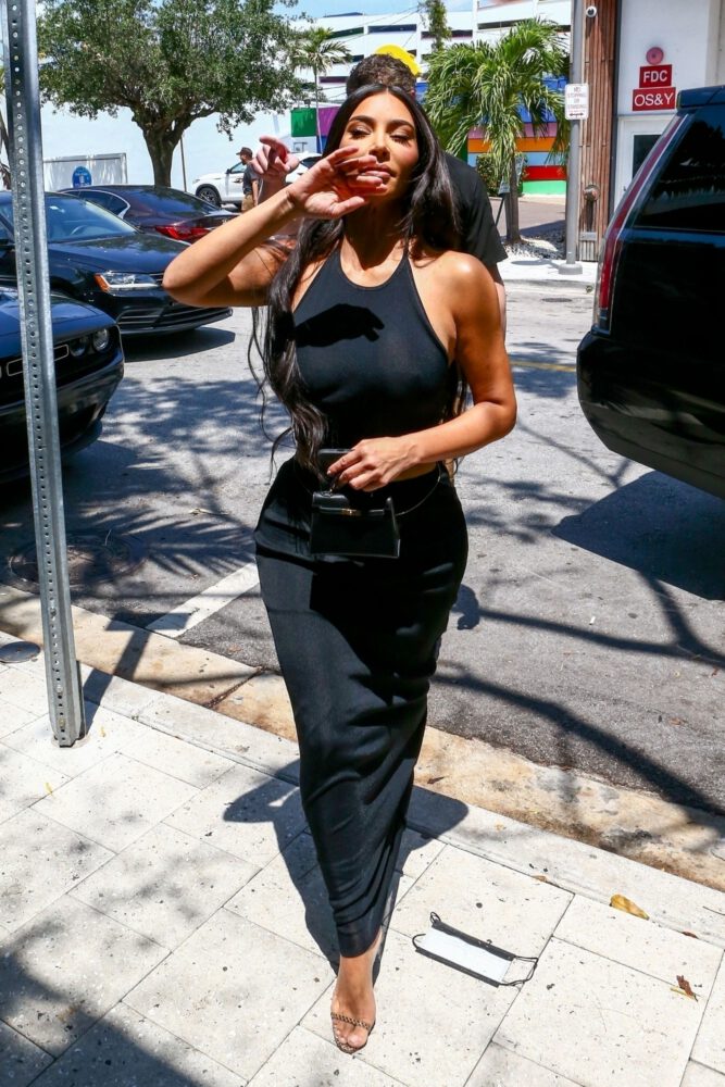 Kim Kardashian Braless