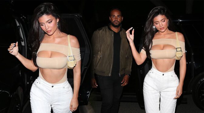 Kylie Jenner – Gorgeous Big Boobs in a Sexy Top Out in Beverly Hills