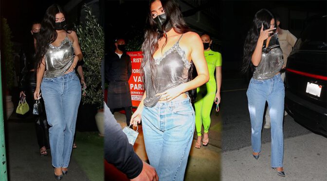 Kylie Jenner – Beautiful in Jeans at Giorgio Baldi in Santa Monica