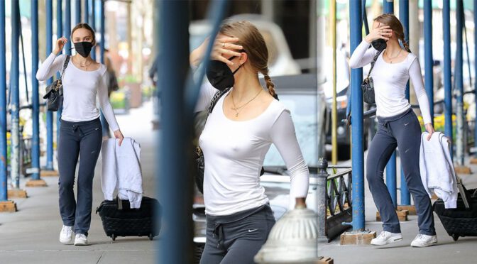 Lily-Rose Depp – Sexy Braless Pokies out in New York