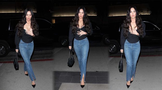 Megan Fox – Beautiful Boobs at BOA Steakhouse in West Hollywood
