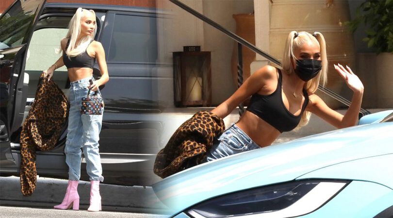 Pia Mia Perez – Sexy Body in a Tiny Black Sports Bra Out in Los Angeles