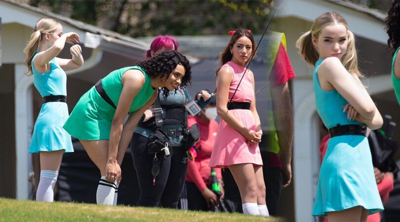 Chloe Bennet, Dove Cameron & Yana Perrault – Sexy Candids at “Powerpuff Girls” Movie Set in Atlanta