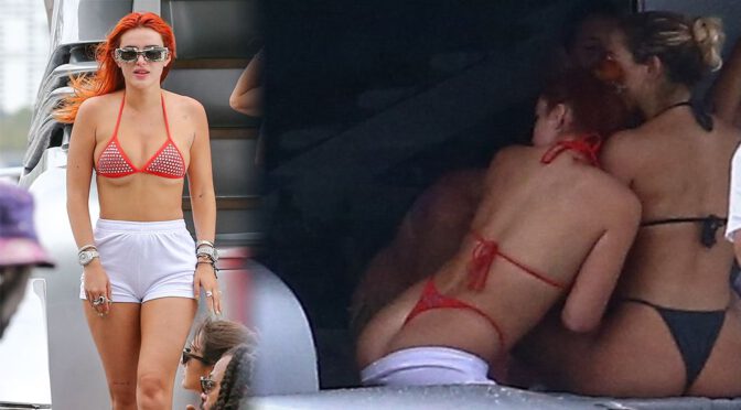 Bella Thorne – Sexy Boobs and Ass in Bikini on a Yacht in Miami