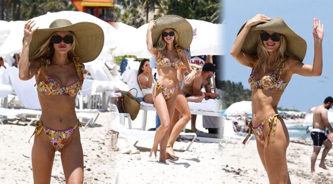 Joy Corrigan – Beautiful Body in a Sexy Bikini on the Beach in Miami