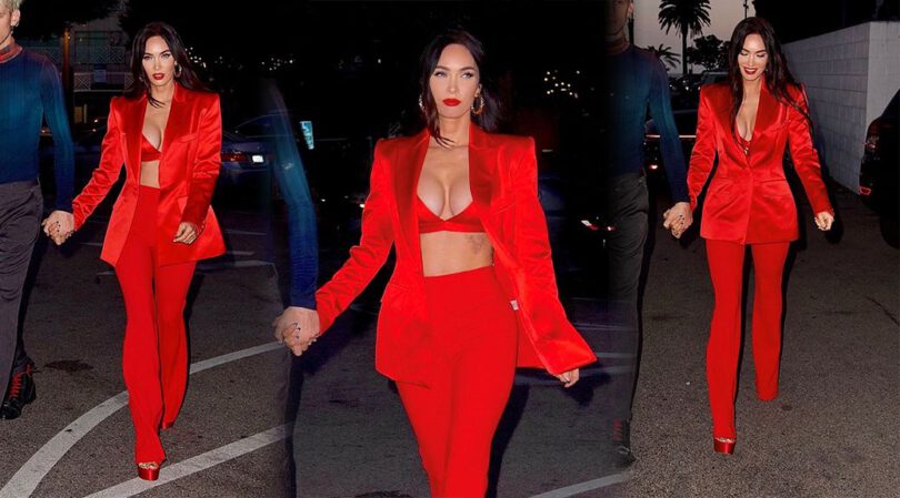 Megan Fox – Fantastic Big Boobs in a Sexy Red Bra Out in Los Angeles