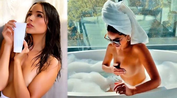 Olivia Cuplo Topless Hand Bra