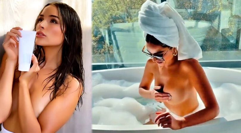 Olivia Culpo – Gorgeous in a Sexy Topless Video