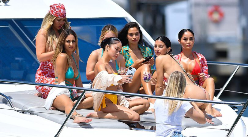 Shanina Shaik – Beautiful Body in Bikini on a Yacht in Los Angeles