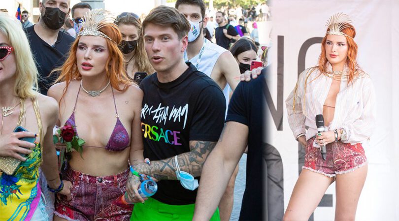 Bella Thorne – Sexy Legs and Boobs at Milano Pride 2021